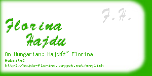 florina hajdu business card